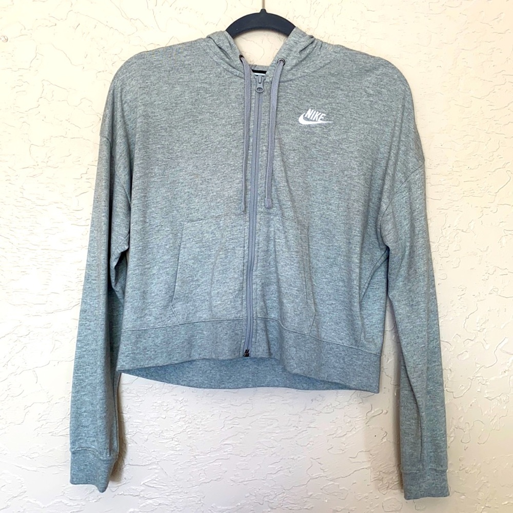 Gray Nike zip up